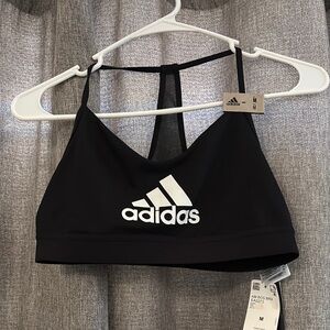 Adidas Black and White Sports Bra